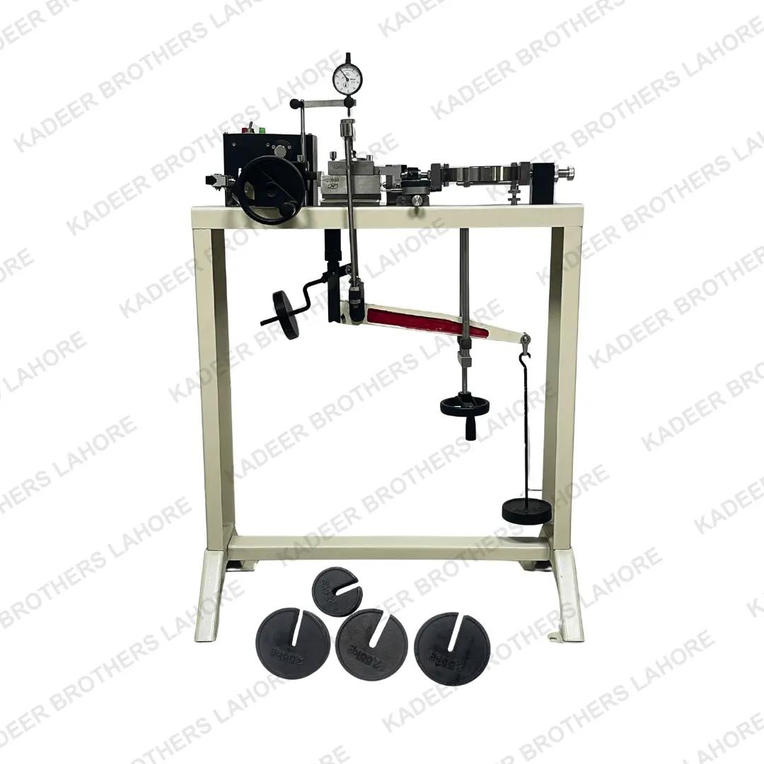 A motorized direct shear apparatus featuring a control panel, shear box, and loading system, designed for testing soil shear strength in geotechnical engineering.